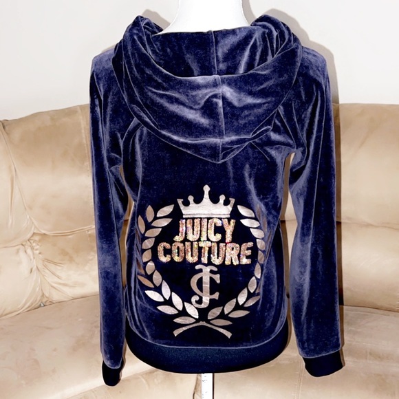 Y2K JUICY COUTURE Velour Sequin Track Suit Jacket